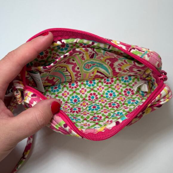 Vera Bradley Capri Melon Paisley Print Clutch Wristlet Wallet - Picture 3 of 6